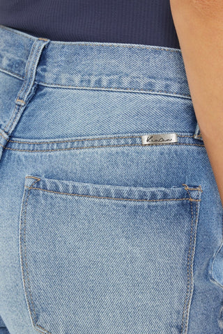 Shop Kancan High Waist Chewed Up Straight Mom Jeans - High-Quality U.S. Made Women’s Fashion with Free & Fast Shipping