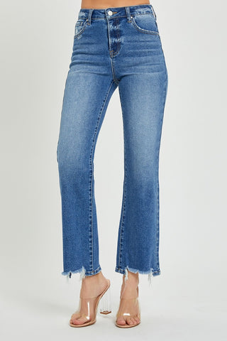 Shop RISEN High Rise Straight Jeans - High-Quality U.S. Made Women’s Fashion with Free & Fast Shipping