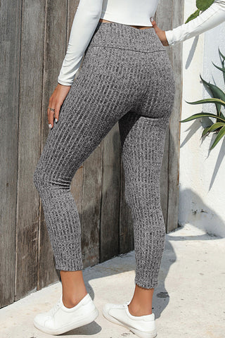 Shop Ribbed High Waist Leggings - High-Quality U.S. Made Women’s Fashion with Free & Fast Shipping