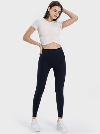 Shop Pocketed High Waist Active Leggings - High-Quality U.S. Made Women’s Fashion with Free & Fast Shipping