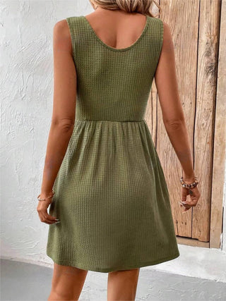 Shop Scoop Neck Wide Strap Mini Tank Dress - High-Quality U.S. Made Women’s Fashion with Free & Fast Shipping