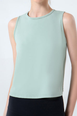 Shop Round Neck Active Tank - High-Quality U.S. Made Women’s Fashion with Free Fast Shipping