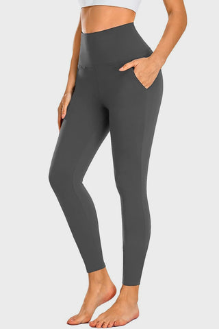 Shop Pocketed High Waist Active Leggings - High-Quality U.S. Made Women’s Fashion with Free & Fast Shipping