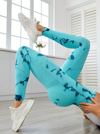 Shop Printed High Waist Active Leggings - High-Quality U.S. Made Women’s Fashion with Free & Fast Shipping