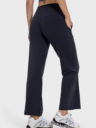 Shop Pocketed High Waist Active Pants - High-Quality U.S. Made Women’s Fashion with Free & Fast Shipping