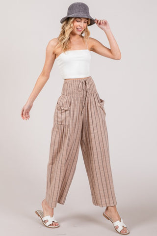 Shop SAGE + FIG Cotton Gauze Wash Stripe Pants - High-Quality U.S. Made Women’s Fashion with Free & Fast Shipping