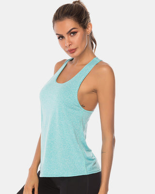 Shop Full Size Scoop Neck Wide Strap Active Tank - High-Quality U.S. Made Women’s Fashion with Free & Fast Shipping