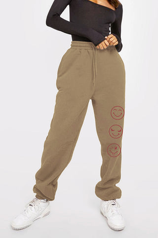 Shop Simply Love Full Size Emoji Graphic Sweatpants - High-Quality U.S. Made Women’s Fashion with Free Fast Shipping