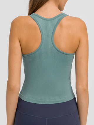 Shop Millennia Round Neck Racerback Active Tank - High-Quality U.S. Made Women’s Fashion with Free & Fast Shipping