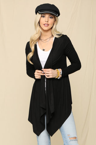 Shop Celeste Full Size Open Front Knit Cardigan - High-Quality U.S. Made Women’s Fashion with Free & Fast Shipping