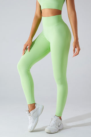 Shop Neon Green High Waist Active Pants - High-Quality U.S. Made Women’s Fashion with Free & Fast Shipping