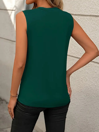 Shop Round Neck Sleeveless Tank - High-Quality U.S. Made Women’s Fashion with Free & Fast Shipping