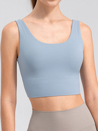 Shop Scoop Neck Wide Strap Active Tank - High-Quality U.S. Made Women’s Fashion with Free & Fast Shipping