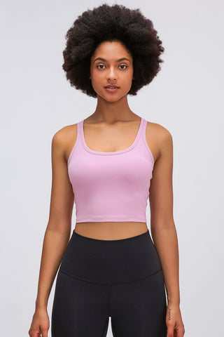 Shop Blush Pink Millennia Racerback Sports Bra - High-Quality U.S. Made Women’s Fashion with Free & Fast Shipping