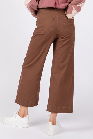 Shop SAGE + FIG Wide Leg Cropped Pants - High-Quality U.S. Made Women’s Fashion with Free & Fast Shipping