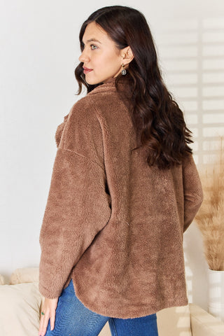 Shop Culture Code Double Breasted Fuzzy Coat - High-Quality U.S. Made Women’s Fashion with Free & Fast Shipping