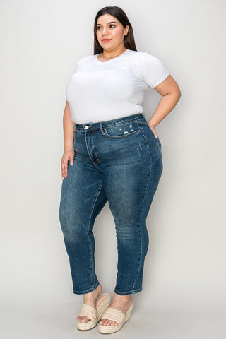 Shop Judy Blue Full Size Tummy Control High Waist Slim Jeans - High-Quality U.S. Made Women’s Fashion with Free & Fast Shipping