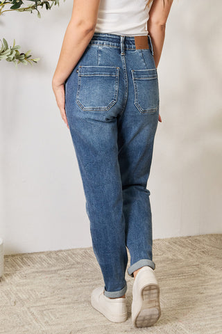 Shop Judy Blue Full Size High Waist Drawstring Denim Jeans - High-Quality U.S. Made Women’s Fashion with Free & Fast Shipping