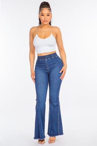 Shop American Bazi High Waist Curvy Flare Jeans - High-Quality U.S. Made Women’s Fashion with Free & Fast Shipping