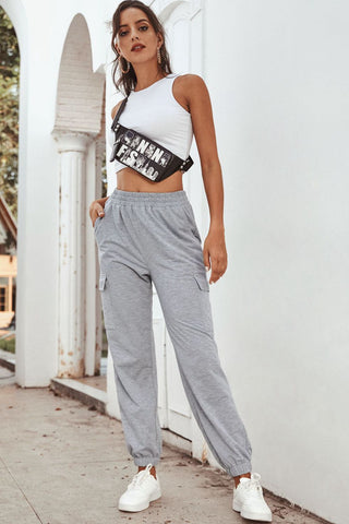 Shop Pocketed Long Sweatpants - High-Quality U.S. Made Women’s Fashion with Free & Fast Shipping