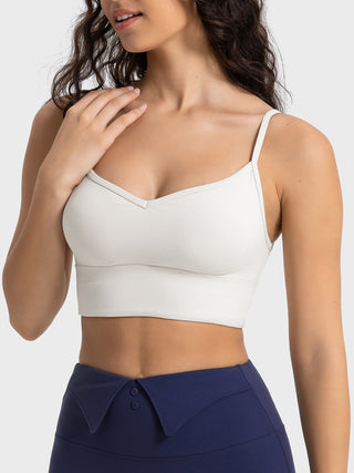 Shop Millennia Spaghetti Strap Sport Bra - High-Quality U.S. Made Women’s Fashion with Free & Fast Shipping