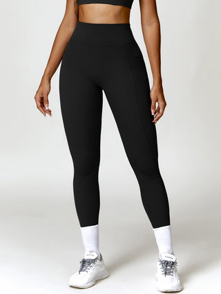 Shop Ruched Pocketed High Waist Active Leggings - High-Quality U.S. Made Women’s Fashion with Free & Fast Shipping