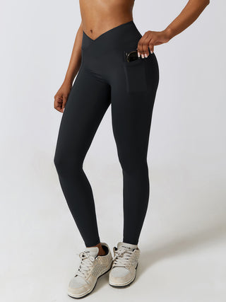 Shop Wide Waistband Active Leggings - High-Quality U.S. Made Women’s Fashion with Free & Fast Shipping