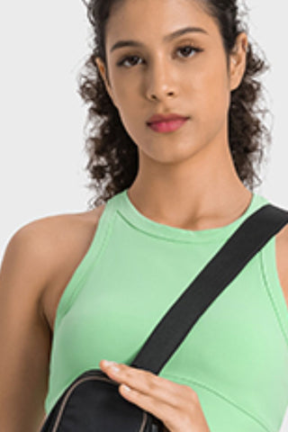 Shop Millennia Racerback Cropped Sports Tank - High-Quality U.S. Made Women’s Fashion with Free & Fast Shipping