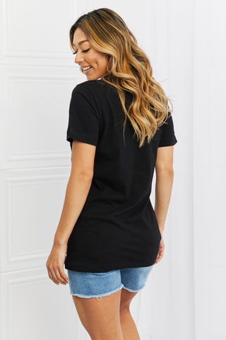 Shop mineB I Got It From My Mama Full Size Graphic Tee in Black - High-Quality U.S. Made Women’s Fashion with Free & Fast Shipping