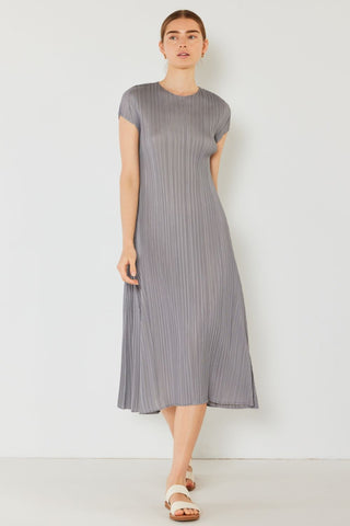 Shop Marina West Swim Pleated Cap Sleeve A-Line Dress - High-Quality U.S. Made Women’s Fashion with Free & Fast Shipping