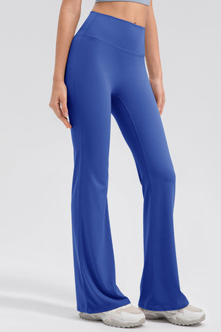 Shop Royal Blue High Waist Straight Active Pants - High-Quality U.S. Made Women’s Fashion with Free & Fast Shipping