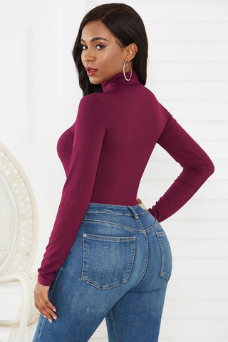 Shop Turtleneck Long Sleeve Bodysuit - High-Quality U.S. Made Women’s Fashion with Free & Fast Shipping