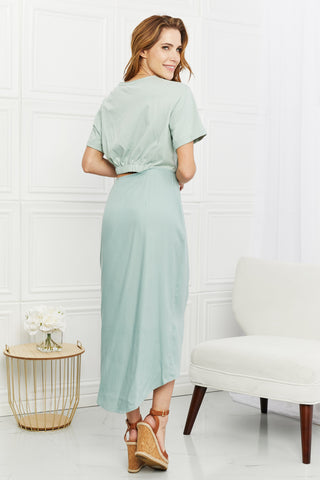 Shop HEYSON Make It Work Cut-Out Midi Dress in Mint - High-Quality U.S. Made Women’s Fashion with Free & Fast Shipping