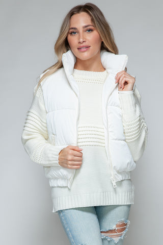 Shop Off White Snobbish Fine Fur Lining Quilted Vest - High-Quality U.S. Made Women’s Fashion with Free & Fast Shipping