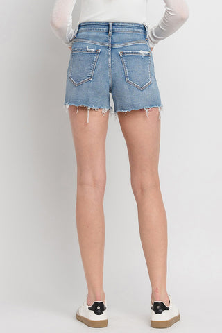 Shop Vervet by Flying Monkey High Rise Denim Shorts - High-Quality U.S. Made Women’s Fashion with Free & Fast Shipping