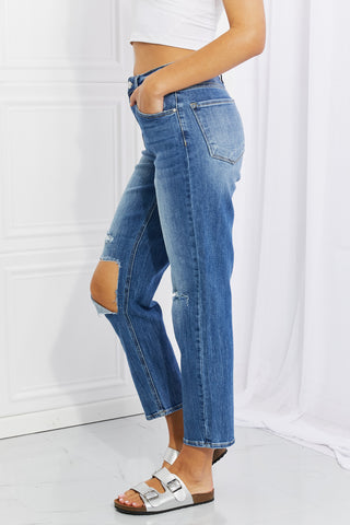 Shop RISEN Full Size Emily High Rise Relaxed Jeans - High-Quality U.S. Made Women’s Fashion with Free & Fast Shipping