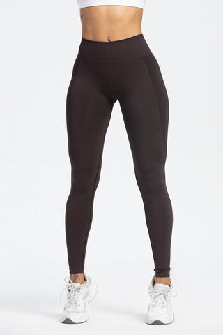 Shop Chocolate High Waist Active Leggings - High-Quality U.S. Made Women’s Fashion with Free & Fast Shipping