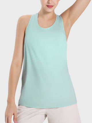 Shop Aqua Millennia Round Neck Wide Strap Active Tank - High-Quality U.S. Made Women’s Fashion with Free & Fast Shipping