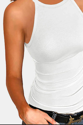 Shop Full Size Round Neck Spaghetti Strap Tank - High-Quality U.S. Made Women’s Fashion with Free Fast Shipping