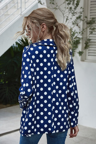 Shop Polka Dot Long Sleeve Blazer - High-Quality U.S. Made Women’s Fashion with Free & Fast Shipping