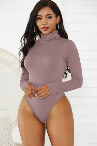 Shop Turtleneck Long Sleeve Bodysuit - High-Quality U.S. Made Women’s Fashion with Free & Fast Shipping