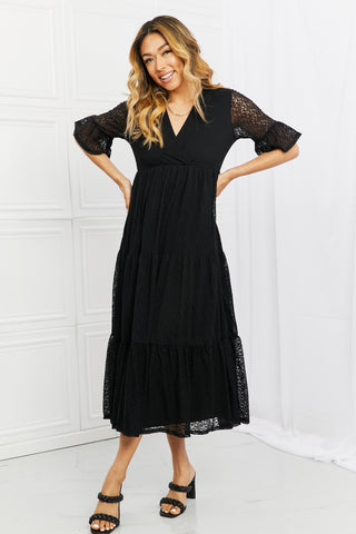 Shop Black P & Rose Lovely Lace Full Size Tiered Dress - High-Quality U.S. Made Women’s Fashion with Free & Fast Shipping