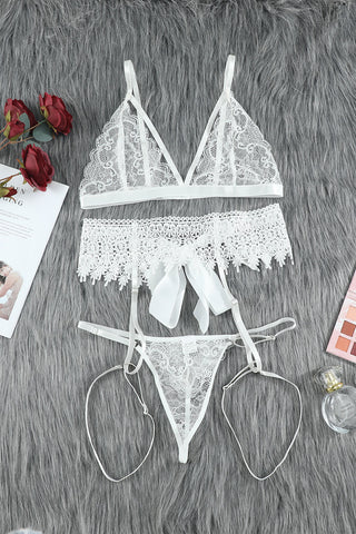 Shop Lace Lingerie Three-Piece Set - High-Quality U.S. Made Women’s Fashion with Free Fast Shipping