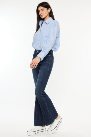 Shop Kancan Full Size Mid Rise Flare Jeans - High-Quality U.S. Made Women’s Fashion with Free & Fast Shipping