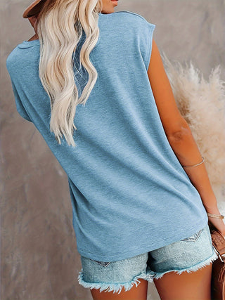 Shop Full Size Round Neck Cap Sleeve T-Shirt - High-Quality U.S. Made Women’s Fashion with Free & Fast Shipping