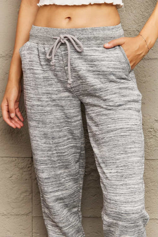 Shop Ninexis Full Size Tie Waist Long Sweatpants - High-Quality U.S. Made Women’s Fashion with Free Fast Shipping