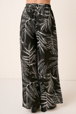 Shop Mittoshop Printed Wide Leg Pants - High-Quality U.S. Made Women’s Fashion with Free & Fast Shipping