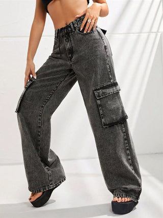 Shop Wide Leg Jeans with Pockets - High-Quality U.S. Made Women’s Fashion with Free & Fast Shipping