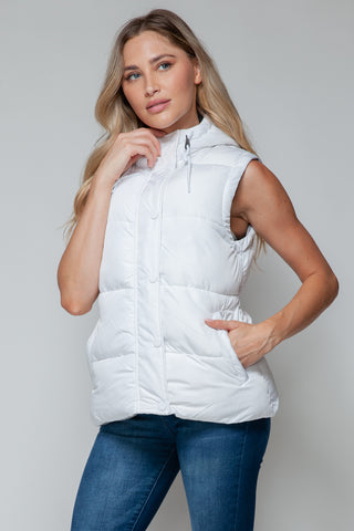 Shop Snobbish Snap and Zip Closure Hooded Vest - High-Quality U.S. Made Women’s Fashion with Free Fast Shipping