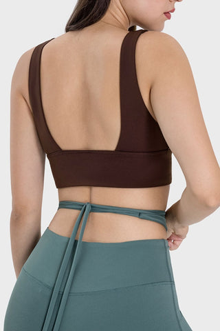 Shop Millennia Backless Wide Strap Active Bra - High-Quality U.S. Made Women’s Fashion with Free & Fast Shipping